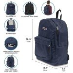JanSport SuperBreak One Backpacks - Durable, Lightweight Bookbag with 1 Main Compartment, Front Utility Pocket with Built-in Organizer - Premium Backpack, Black