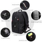 SHRRADOO Extra Large 50L Travel Laptop Backpack with USB Charging Port, College Backpack Airline Approved Business Work Bag Fits 17 Inch Computer for Men Women
