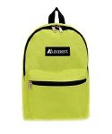 Everest Luggage Basic Backpack, Lime, Medium