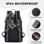 MIYCOO Backpack - Ultra Lightweight Packable Backpack for Travel Camping, 45L Hiking Back Pack Waterproof Foldable Daypack for Men Women Black