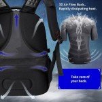 SHRRADOO Extra Large 50L Travel Laptop Backpack with USB Charging Port, College Backpack Airline Approved Business Work Bag Fits 17 Inch Computer for Men Women