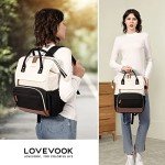 LOVEVOOK Laptop Backpack for Women, 15.6 Inch Work Business Backpacks Purse with USB Port, Large Capacity Nurse Bag College Bookbag for School, Waterproof Casual Daypack for Travel