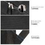 ZORFIN 26L Black Backpack for School, College, and Travel: Water Resistant Bookbag with 8 Compartments