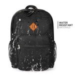 ZORFIN 26L Black Backpack for School, College, and Travel: Water Resistant Bookbag with 8 Compartments