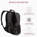 SwissGear Cecil 5505 Laptop Backpack, Charcoal, 18-Inch