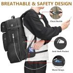 MATEIN Expandable Travel Backpack With Shoe Compartment, 52L Large Luggage Suitcase with Waist Straps & USB Charging Port, 17 Inch TSA Laptop Backpack With 3 Packing Cubes for Men, Black