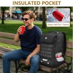 MATEIN Expandable Travel Backpack With Shoe Compartment, 52L Large Luggage Suitcase with Waist Straps & USB Charging Port, 17 Inch TSA Laptop Backpack With 3 Packing Cubes for Men, Black