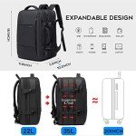 BANGE 35L Travel Backpacks,Weekender Expandable Carry-On Backpack for Airplanes, Waterproof 17.3 inch Laptop Backpack for Men and Women