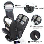 BANGE Business Backpack,Laptop Backpack with USB Charging Port, Slim Business Backpacks Fit for 15.6 INCH,Men Traveling Backpackfor Men and Women