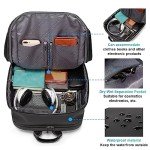 BANGE Smart Business Laptop Backpack Waterproof can fit 15.6-17.3 Inch Laptop with 3.0 USB charging port for men and women