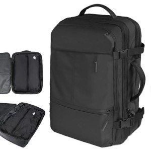 VacPack Backpack with Vacuum Pump, Air Travel Backpack, 50L Expandable Travel Backpack with Vacuum Compression, Waterproof, Ideal for Laptop, Travel, Business, College, Camping