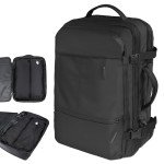 VacPack Backpack with Vacuum Pump, Air Travel Backpack, 50L Expandable Travel Backpack with Vacuum Compression, Waterproof, Ideal for Laptop, Travel, Business, College, Camping