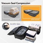 IKYWT Vacpack Backpack with Pump, Airback Vacuum Seal Compression Vacpack, 17”Laptop Vacuum Backpack Travel with TSA Lock