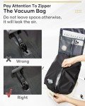 VGOCO Vacuum Backpack Travel, Airback Backpack with Pump Personal Item Carry On Bag Flight Approved Laptop Work Seal Compression Backpacks Men Women Vacpack Waterproof Business Casual Daypack Beige