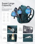 Vacpack Backpack with Vacuum Seal Backpack Travel Airback Backpacks with Pump Travel Backpacks Compression Bag Men Carry On Bag Flight Approved Women Weekender Hiking Work Daypack Peacock Blue