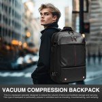 Vacuum Backpack Travel, Airback Vacuum Compression Travel Backpack with Pump, Water Resistant & TSA Anti Theft, Ideal for Travel/Camping/Laptop (With Electric Air Pump & Black)