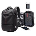 Vacpack with Detachable Air Bag,60L Vacuum Backpack Travel with Usb Charging Port and Pump, Carry on Backpacks with Vacuum Compression,Suitable for Short Trip and Business