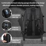ANQAROS Vacpack Backpack, Air Backpack With Pump, 60L Expandable Backpack with Vacuum Compression, Anti Theft Vacpack Travel Vacuum Backpack (black)