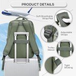 Vacuum Compression Backpack, Travel Vacuum Backpack with Electric Vacpack Pump, Flight Approved Carry On Personal Item Suitcase Luggage for Men Women, Green