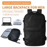cianbuy Airback, Vacpack Backpack, 60L Expandable Backpack for Air with Vacuum Compression, Water Resistant Vacuum Backpack Travel Vacpack Backpack Airbag, Anti Theft