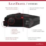 LeanTravel Compression Packing Cubes for Travel Organizers with Double Zipper (6-Pack (2L+2M+2S), Black)