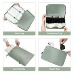 BAGAIL 10 Set Packing Cubes Various Sizes Packing Organizer for Travel Accessories Luggage Carry On Suitcase-Matcha Green