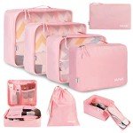 BAGAIL 8 Set Packing Cubes Luggage Packing Organizers for Travel Accessories (Blush Pink)