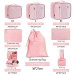 BAGAIL 8 Set Packing Cubes Luggage Packing Organizers for Travel Accessories (Blush Pink)