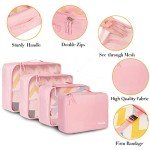 BAGAIL 8 Set Packing Cubes Luggage Packing Organizers for Travel Accessories (Blush Pink)