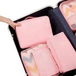 BAGAIL 8 Set Packing Cubes Luggage Packing Organizers for Travel Accessories (Blush Pink)