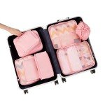 BAGAIL 8 Set Packing Cubes Luggage Packing Organizers for Travel Accessories (Blush Pink)