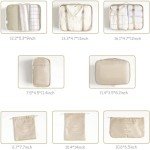 LANSKLBD 8 Set Packing Cubes for Suitcases Travel Luggage Packing Organizers,Travel Accessories Essentials Luggage Organizer with Shoe/Tioletry/Laundry Bag