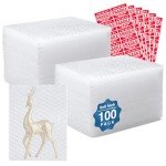 Metronic 100 Pack Bubble Out Bag 6''x8'', Bubble Pouches Packaging Bags, Double Walled Cushioning Bags Thickening Shockproof Foam Bags for Shipping, Packing, Moving