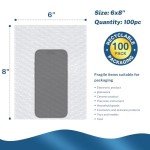 Metronic 100 Pack Bubble Out Bag 6''x8'', Bubble Pouches Packaging Bags, Double Walled Cushioning Bags Thickening Shockproof Foam Bags for Shipping, Packing, Moving