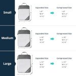 NICOSHOW 6 Set Compression Packing Cubes for Travel - Compressible, Lightweight, and Space-Saving Packing Cubes, Travel Essentials for Women, Grey