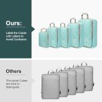 Compression Packing Cubes for Travell - Premium 397D Fabric Packing Cubes with Smooth Zippers, Space-Saving Compression Bags for Travell, Luggage Organizers for Clothes, Shoes, and Accessories