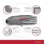 LeanTravel Compression Packing Cubes for Travel Organizers with Double Zipper (6-Pack (2L+2M+2S), Grey)