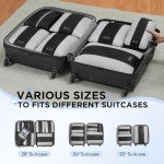 10 Set Compression Packing Cubes for Travel Essentials,Compressible Expandable Packing Cubes for Suitcase,OlarHike Luggage Organizer Bags for Travel,Handy Helper for Organizing Clothes(Black)