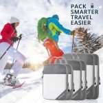NICOSHOW 6 Set Compression Packing Cubes for Travel - Compressible, Lightweight, and Space-Saving Packing Cubes, Travel Essentials for Women, Grey