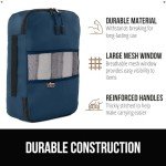 GORILLA GRIP 6 Set Packing Cubes, Travel Essentials for Suitcase, Mesh Organizer Bags for Clothes Toiletries Shoes and Laundry, Luggage and Carry On Airplane Accessories, Traveling Must Haves Navy