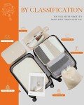 HOTOR Packing Cubes for Suitcases - 6 Pieces, Light Packing Cubes for Travel, Premium Suitcase Organizer Bags Set, Space-Saving Luggage Organizers, Travel Accessories and Essentials, Beige