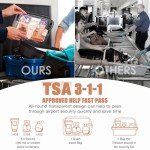 ANOOVV 3 Pack Clear Toiletry Bag, TSA Approved Makeup Pouch Water Resistant Portable Travel Organizer, Carry On PVC Cosmetic for Airport Airline Complian