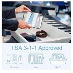 ploimyur TSA Approved Toiletry Bag,2 Pack Clear Toiletry Bag, Quart Size Travel Essential Bags for Toiletries,Clear Makeup Bag Organizer, Carry on Cosmetic Bags for Women,Black