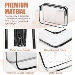ANOOVV 3 Pack Clear Toiletry Bag, TSA Approved Makeup Pouch Water Resistant Portable Travel Organizer, Carry On PVC Cosmetic for Airport Airline Complian