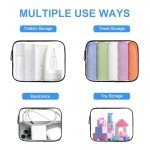 ploimyur TSA Approved Toiletry Bag,2 Pack Clear Toiletry Bag, Quart Size Travel Essential Bags for Toiletries,Clear Makeup Bag Organizer, Carry on Cosmetic Bags for Women,Black