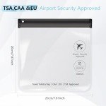 4Pcs Clear TSA Approved Security Toiletry Bag Quart Size for EU UK & US Carry-on Regulations Waterproof & Leakproof Travel Bags for Liquids
