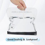 4Pcs Clear TSA Approved Security Toiletry Bag Quart Size for EU UK & US Carry-on Regulations Waterproof & Leakproof Travel Bags for Liquids