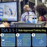 16 Pieces Clear Makeup Bags Bulk, TSA Approved Toiletry Bag for Travel, PVC Waterproof Travel Small Pouches Clear Pouch with Zipper for Men and Women Carry-on Travel Essentials Cosmetic Bags (Black)