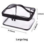 Louise Maelys Portable Clear Makeup Bag Zipper Waterproof Transparent Travel Storage Pouch Cosmetic Toiletry With Handle