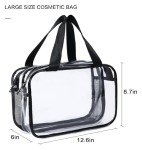 Auseibeely Clear Toiletry Bag for Women Men, Portable Large Travel Makeup Bag, Waterproof & Draining Transparent Cosmetic Bag, Carry On Airport Airline Compliant Bag
